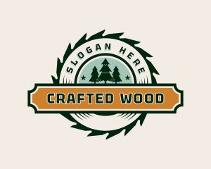 Wood Cutter Sawmill logo design