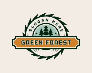 Wood Cutter Sawmill logo design