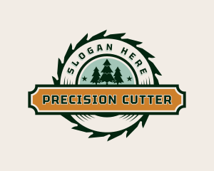 Wood Cutter Sawmill logo design