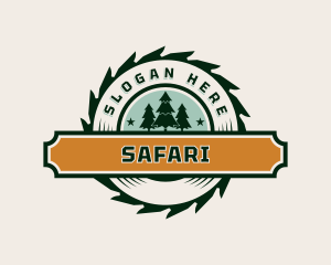Lumber - Wood Cutter Sawmill logo design