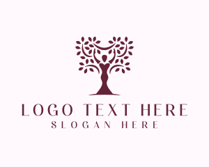 Therapy - Nature Woman Tree logo design