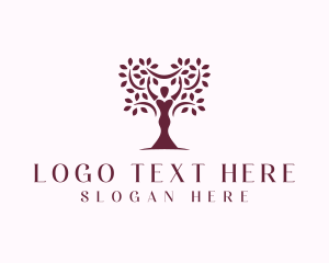 Beauty - Nature Woman Tree logo design