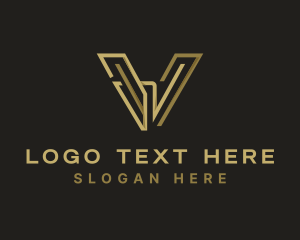 Law Firm - Generic Agency Letter V logo design