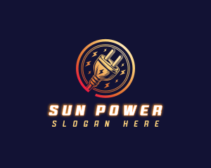 Power Electric Plug logo design