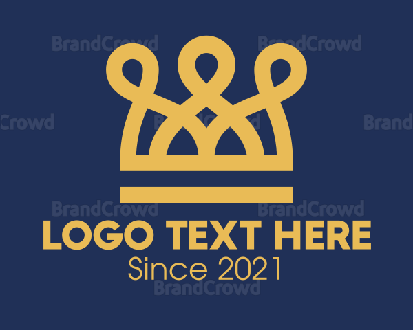 Golden Crown Loops Logo