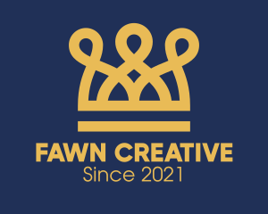 Golden Crown Loops logo design