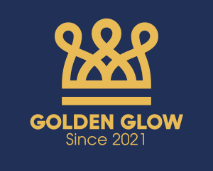 Golden - Golden Crown Loops logo design