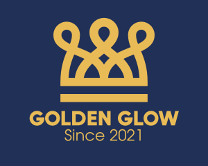 Golden Crown Loops logo design