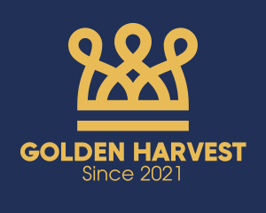 Golden - Golden Crown Loops logo design