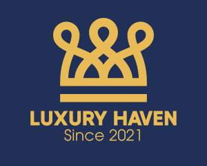 Opulent - Golden Crown Loops logo design