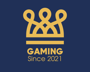 Kingdom - Golden Crown Loops logo design