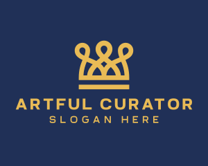 Golden Crown Loops logo design