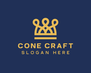 Golden Crown Loops logo design