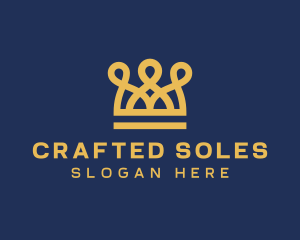 Golden Crown Loops logo design