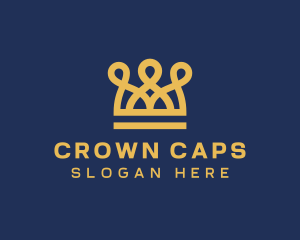 Golden Crown Loops logo design