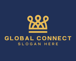 Golden Crown Loops logo design