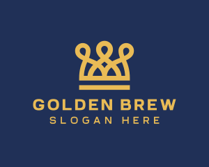 Golden Crown Loops logo design