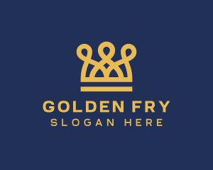 Golden Crown Loops logo design