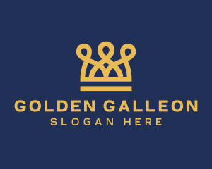 Golden Crown Loops logo design