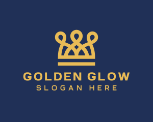 Golden Crown Loops logo design