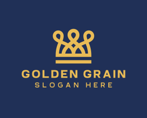 Golden Crown Loops logo design