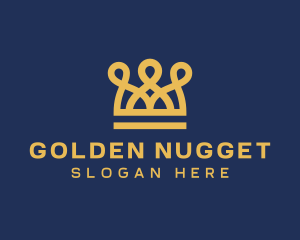 Golden Crown Loops logo design