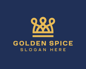 Golden Crown Loops logo design