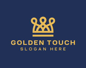 Golden Crown Loops logo design