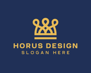 Golden Crown Loops logo design