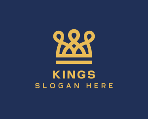 Golden Crown Loops logo design