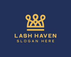 Golden Crown Loops logo design