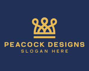 Golden Crown Loops logo design