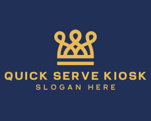 Golden Crown Loops logo design