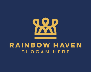 Golden Crown Loops logo design