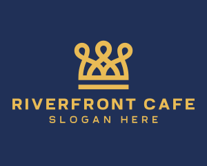 Golden Crown Loops logo design