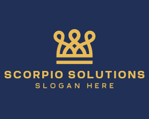 Golden Crown Loops logo design