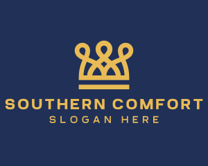 Golden Crown Loops logo design