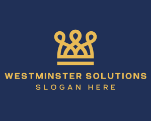 Golden Crown Loops logo design