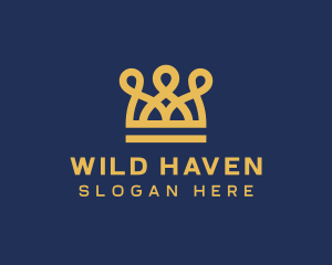 Golden Crown Loops logo design