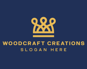 Golden Crown Loops logo design