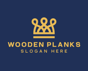 Golden Crown Loops logo design