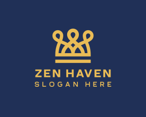 Golden Crown Loops logo design