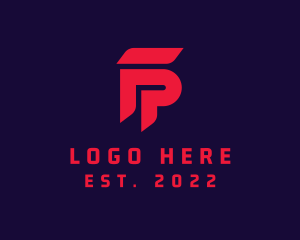 Electronics - Digital Letter FP Monogram logo design