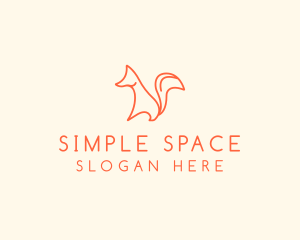 Minimalist - Minimalist Orange Fox logo design