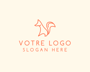 Fox - Minimalist Orange Fox logo design