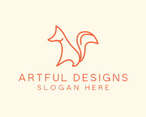 Wild Orange Fox logo design