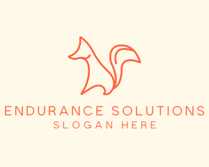 Wild Orange Fox logo design