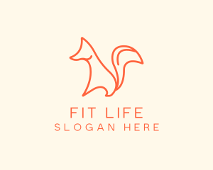 Wild Orange Fox logo design