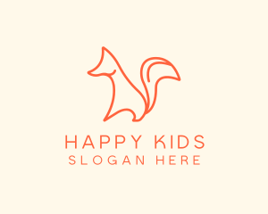 Wild Orange Fox logo design