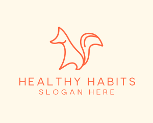 Wild Orange Fox logo design